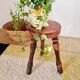 Tripod wooden stool - brutalist