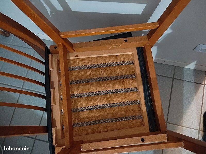 Designer chairs wood and imitation leather