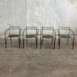 Set of 4 silver moon armchairs by Pascal Mourgue for Fermob