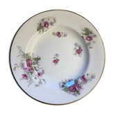 6 hollow plates, old with gold net, Limoges porcelain, signed