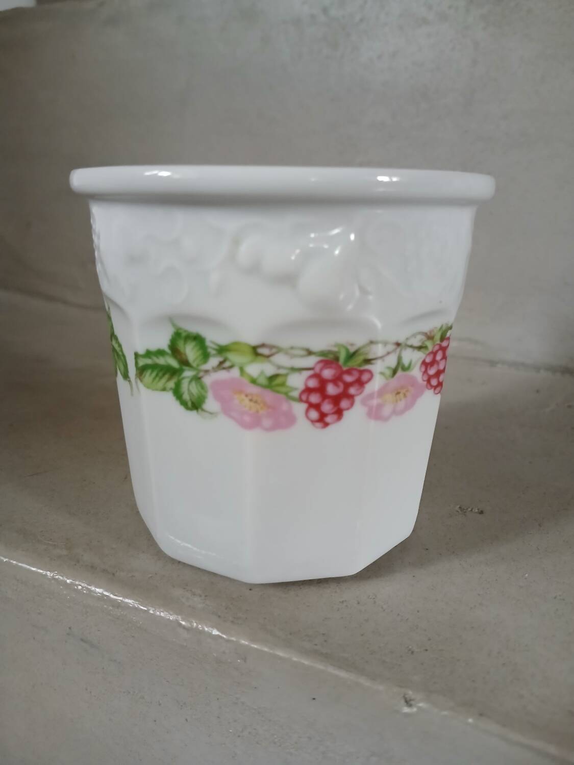 Antique porcelain jam jar