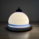 Vintage glass blue and white wall lamp sconce , 1970s