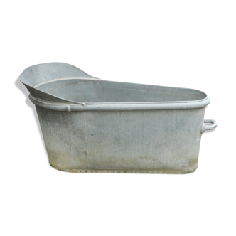 Old zinc bathtub
