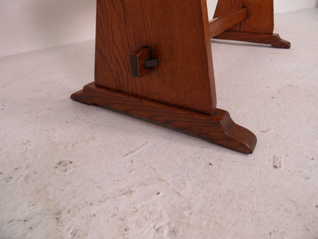 Brutalist oak sidetable  writing table