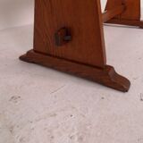 Brutalist oak sidetable  writing table