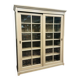 Country Classic oak Bookcase with sliding doors