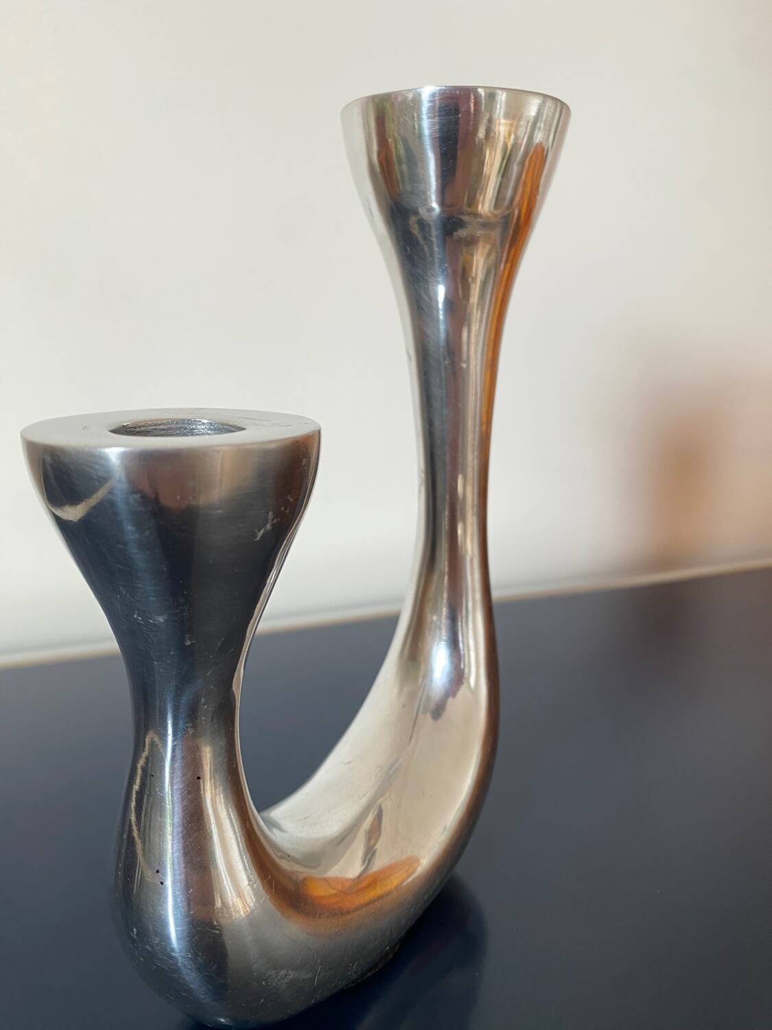 Designer cast iron candle holder