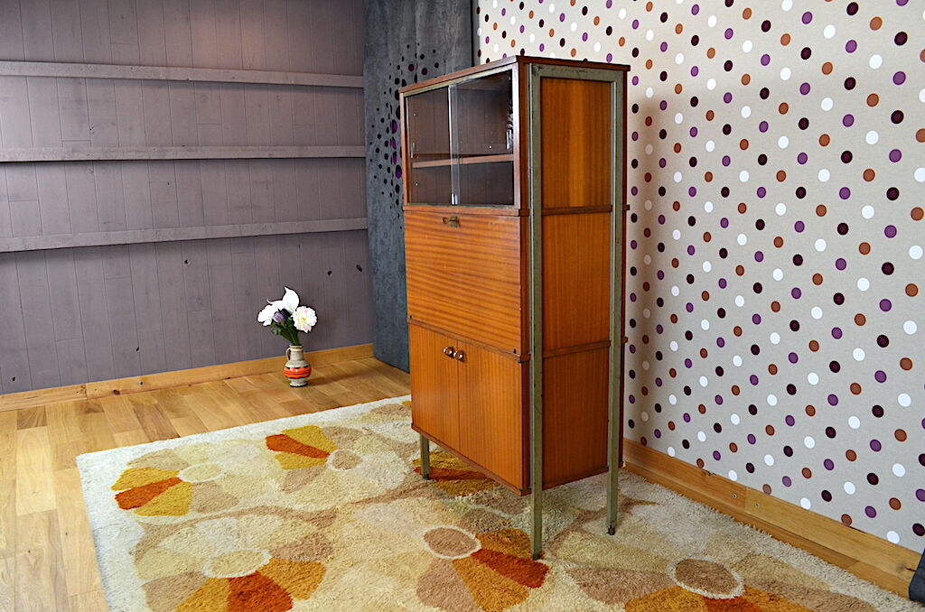 Top design vintage 1950 mahogany secretary