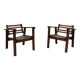 Set of two early French lounge chairs