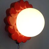 Pop Art Studio Ceramic & Glass Flower Wall Lamps, Germany, 1960s, Set of 2