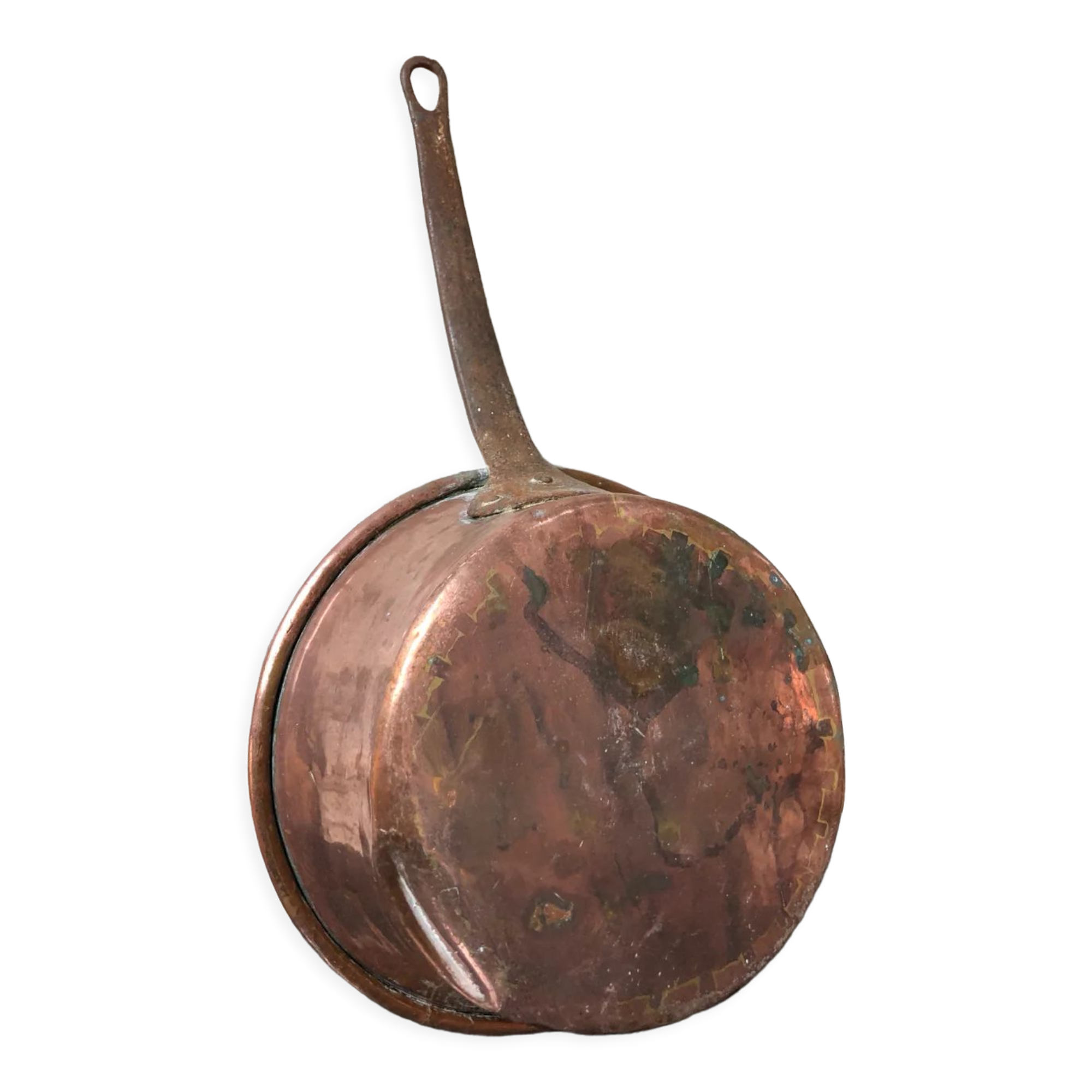 Antique copper pan