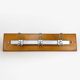 Vintage industrial wood and metal coat rack