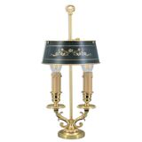 Louis XVI style gilded bronze bouilotte lamp