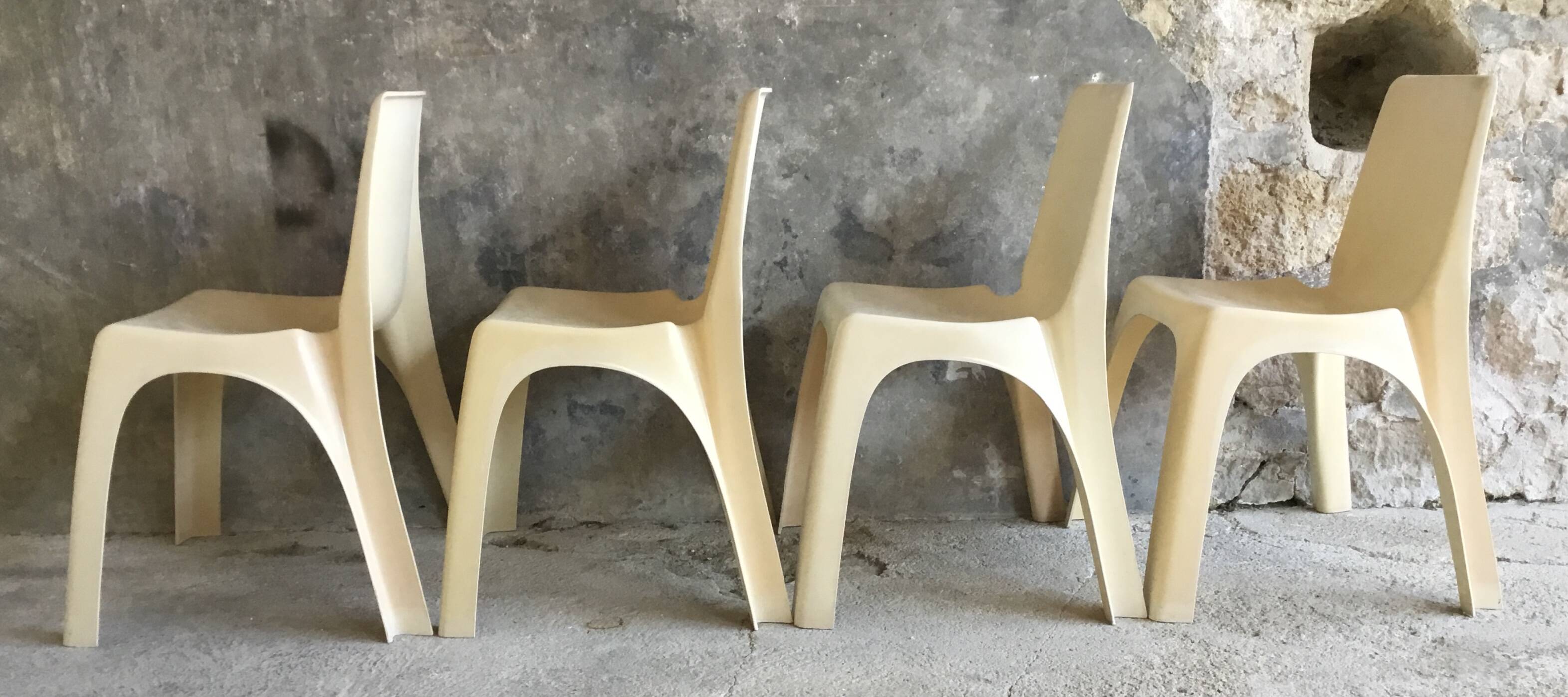 Set of 4 Kartell chairs model 4850 design Castiglioni Gaviraghi Lanza made in Italy 1965