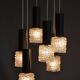 Mid-Century Chandelier in Steel by Elektroinstala Jílové, Czech, 1960s