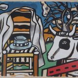 Fernand LÉGER: Chair and cow, signed lithograph
