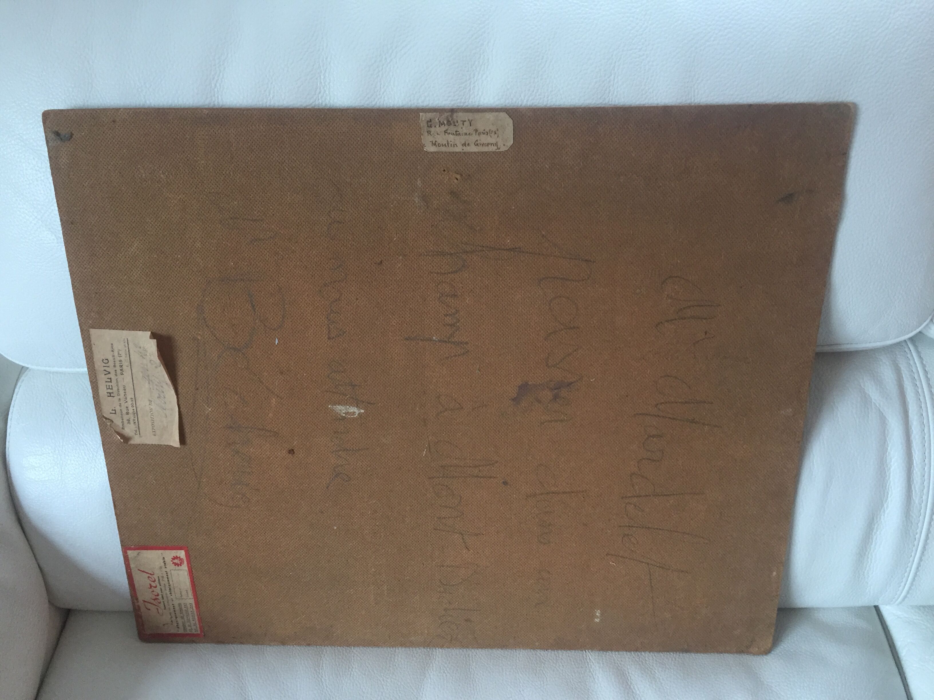 Painting on cardboard by Gustave Mouty (1870-1956) - Moulin de Giverny