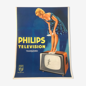 Affiche publicitaire Philips Télévision 1961