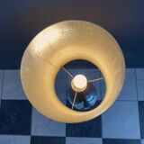Rare Wood floor lamp with contra diabolo base 1960s