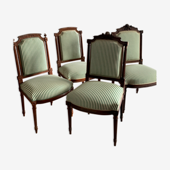 4 chaises anciennes de style Louis XVI