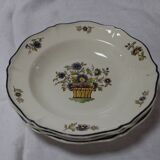 6 Saint-Amand Old Delft Hollow Plates