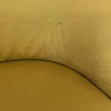 Fauteuil crapaud moutarde
