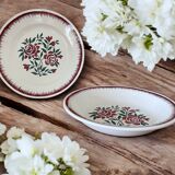 Antique plates and salad bowls in Longwy faience.