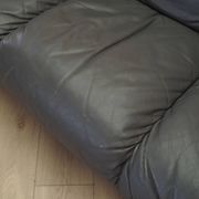 Italian leather sofa, three-seater, 1970s