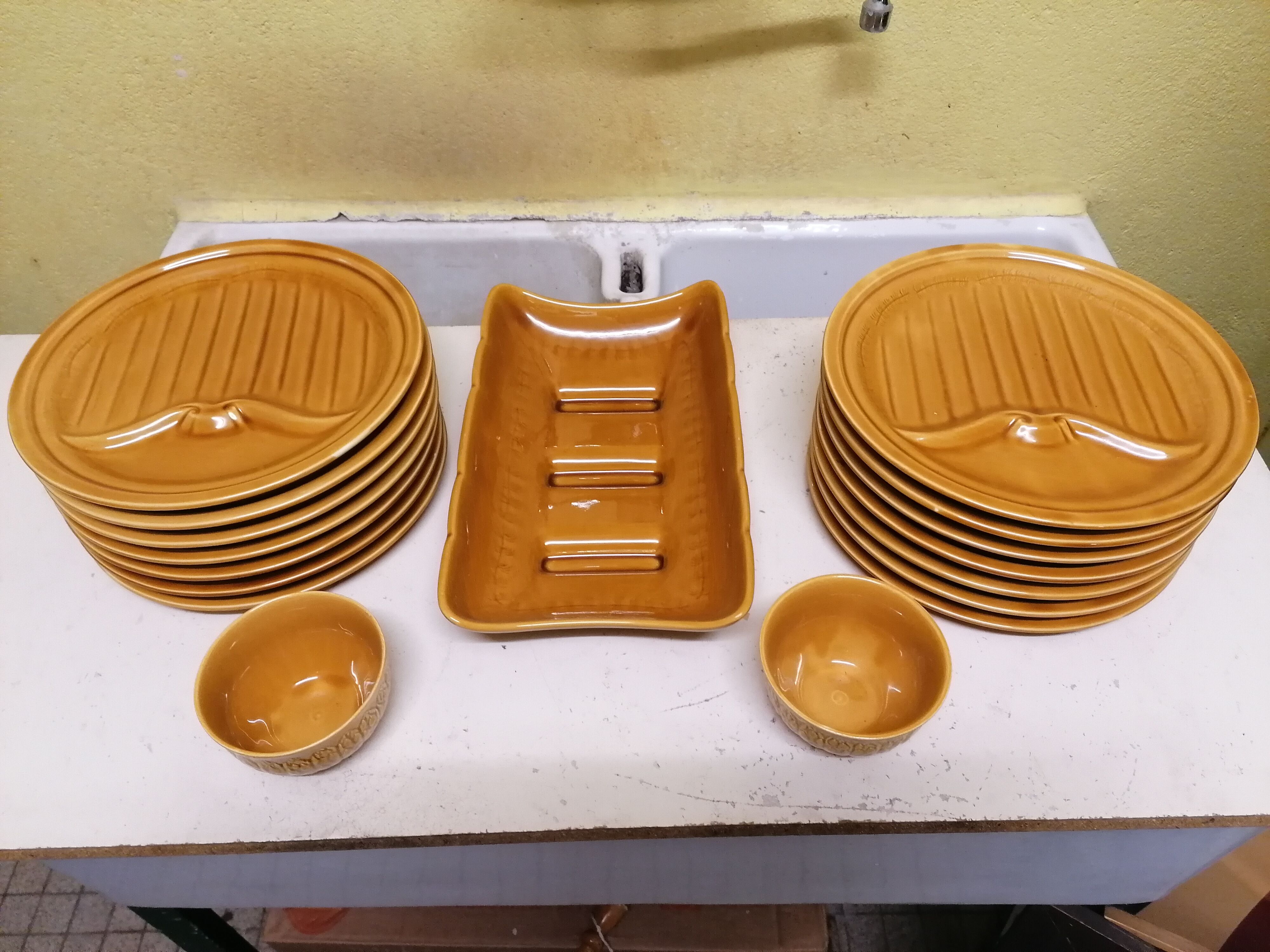 vintage asparagus service GIEN