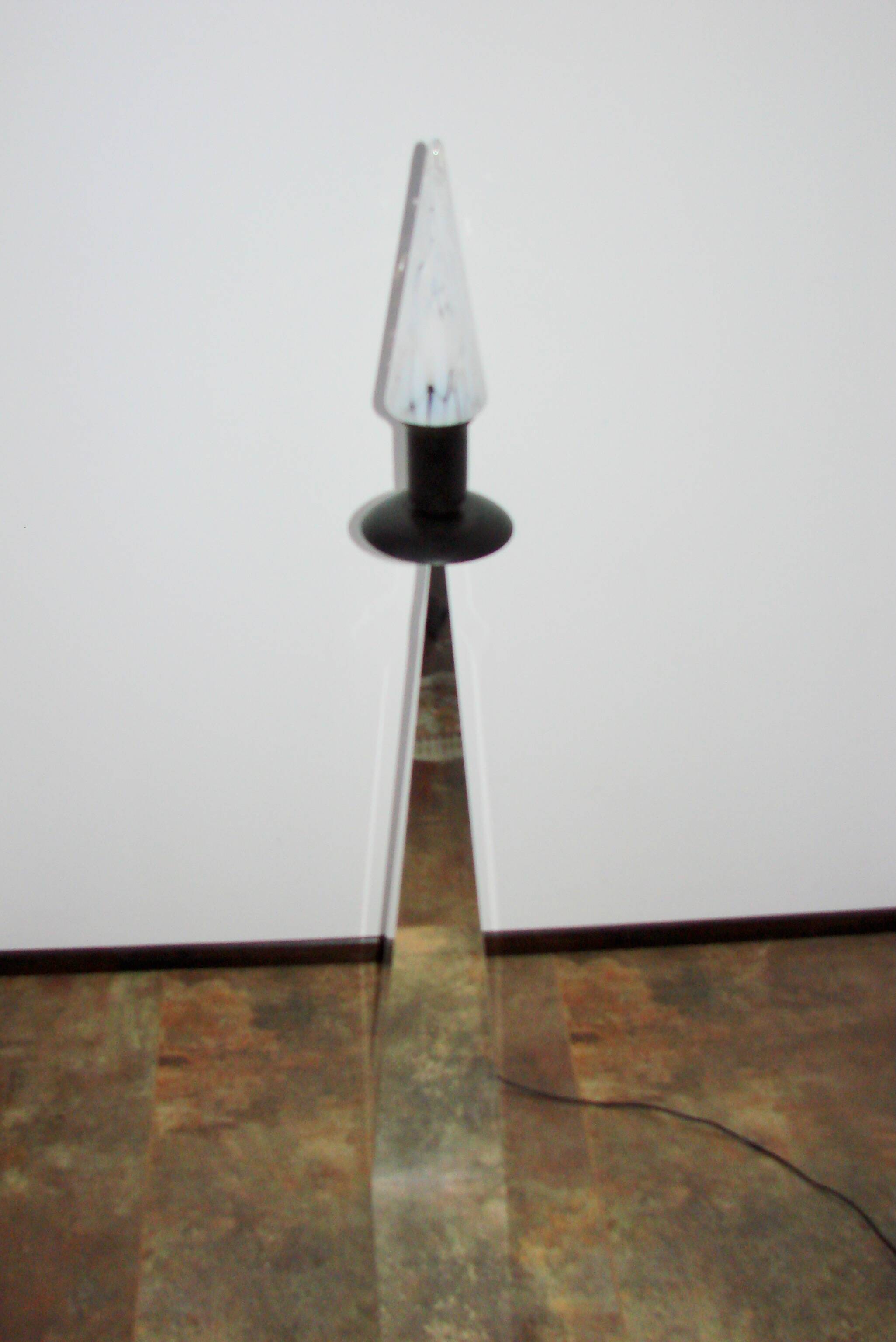 1990s floor lamp – metal and glass