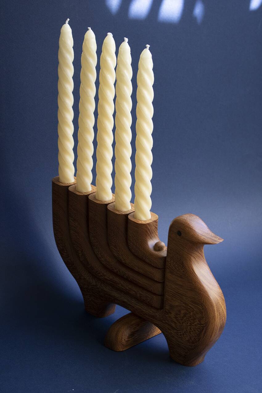 Wooden candlestick - Paloma candelabrum