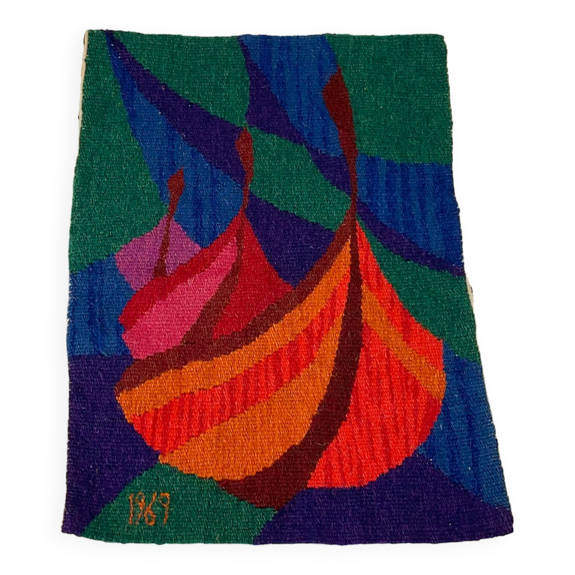 Small wall hanging vintage sixties 69