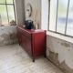 Red lacquered enfilade 1970 160cm