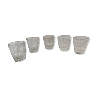 Lot de 5 verres en cristal à digestifs