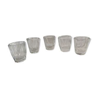 Lot of 5 crystal glasses to digestives