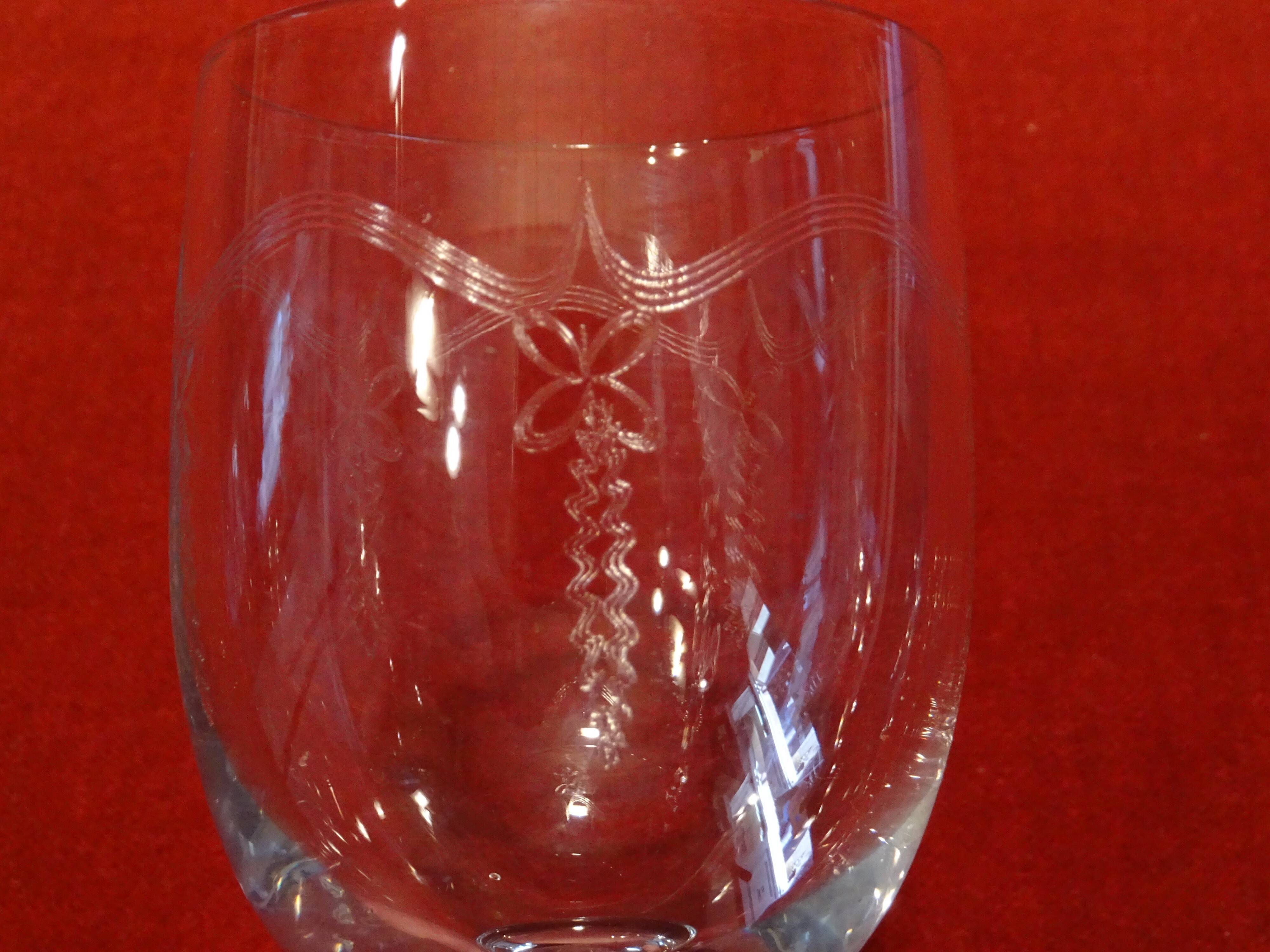 7 engraved glass walking glasses