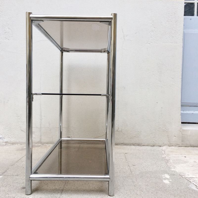 Shelf chromed metal furniture