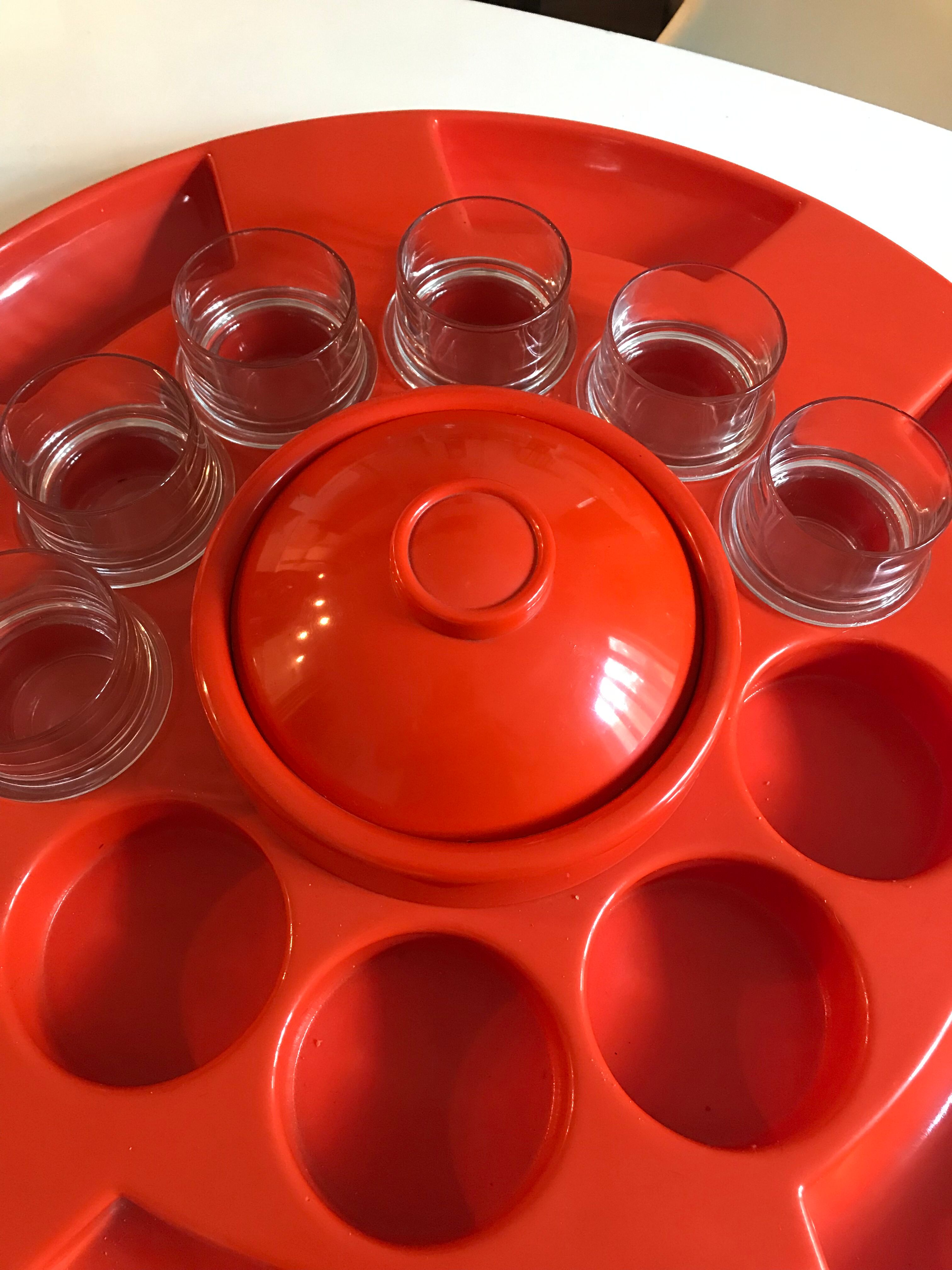 Huge vintage table top orange 70s