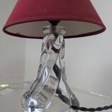 Pair of crystal bedside lamps