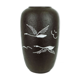 Carstens vase floorvase relief pattern and crane motif model 45-44