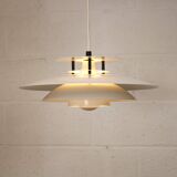 Vintage Laterna Danica Pendant Lamp: White & Black Danish Design