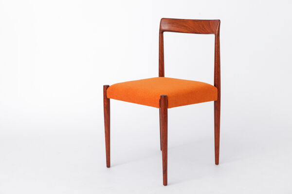 1 de 2 Chaise de salle à manger vintage Lübke en palissandre, années 1960, chaise de style mid-century allemande