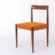 1 of 2 Vintage Lübke Rosewood Dining Chair, 1960s German Mid Century Chair