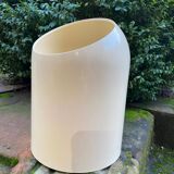 Space Age waste paper basket in beige PVC signed Makio Hasuke for Gedy Italia 1970