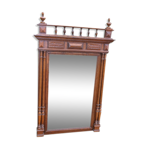 Miroir style henri ll chêne 76x100cm