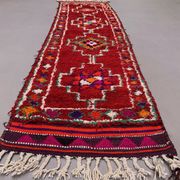 Vintage Turkish  Tribal Runner 330x90 cm veg dye wool rug tribal, handmade