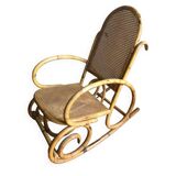 Vintage bamboo rocking chair