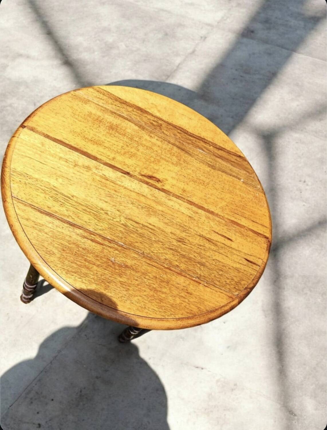 Small round table with flaps Louis Philippe Genuine