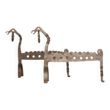 Hand-forged zoomorphic candle holders, Italy, 1950s, set of 2