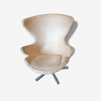 Fauteuil egg chair ivoire design